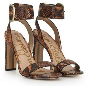 NWT! | SAM EDELMAN | Yola Python Sandals 6